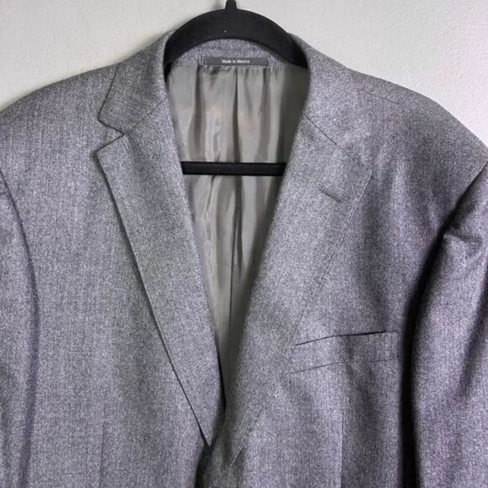 Z Zegna suit blazer pants size 42 L US‎ / 54 R Italy City gray flannel wool